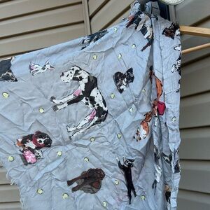Vera Bradley Gray Dog Print scarf best in show NWT accessory new